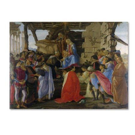 Trademark Fine Art Botticelli 'Adoration Of The Magi' Canvas Art, 35x47 AA00065-C3547GG